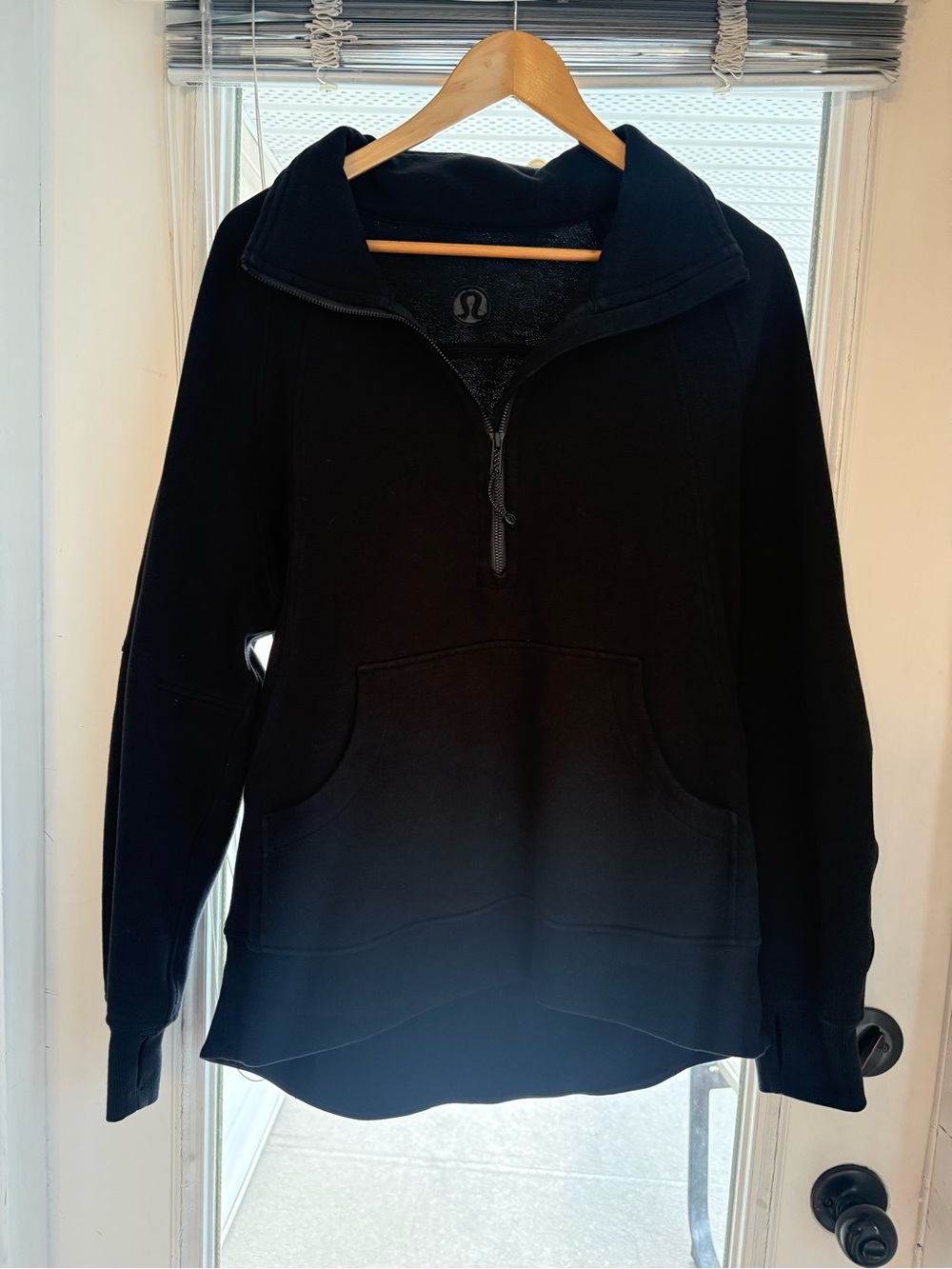 lululemon athletica  Black Zip Pullover Sweatshirt- M/L